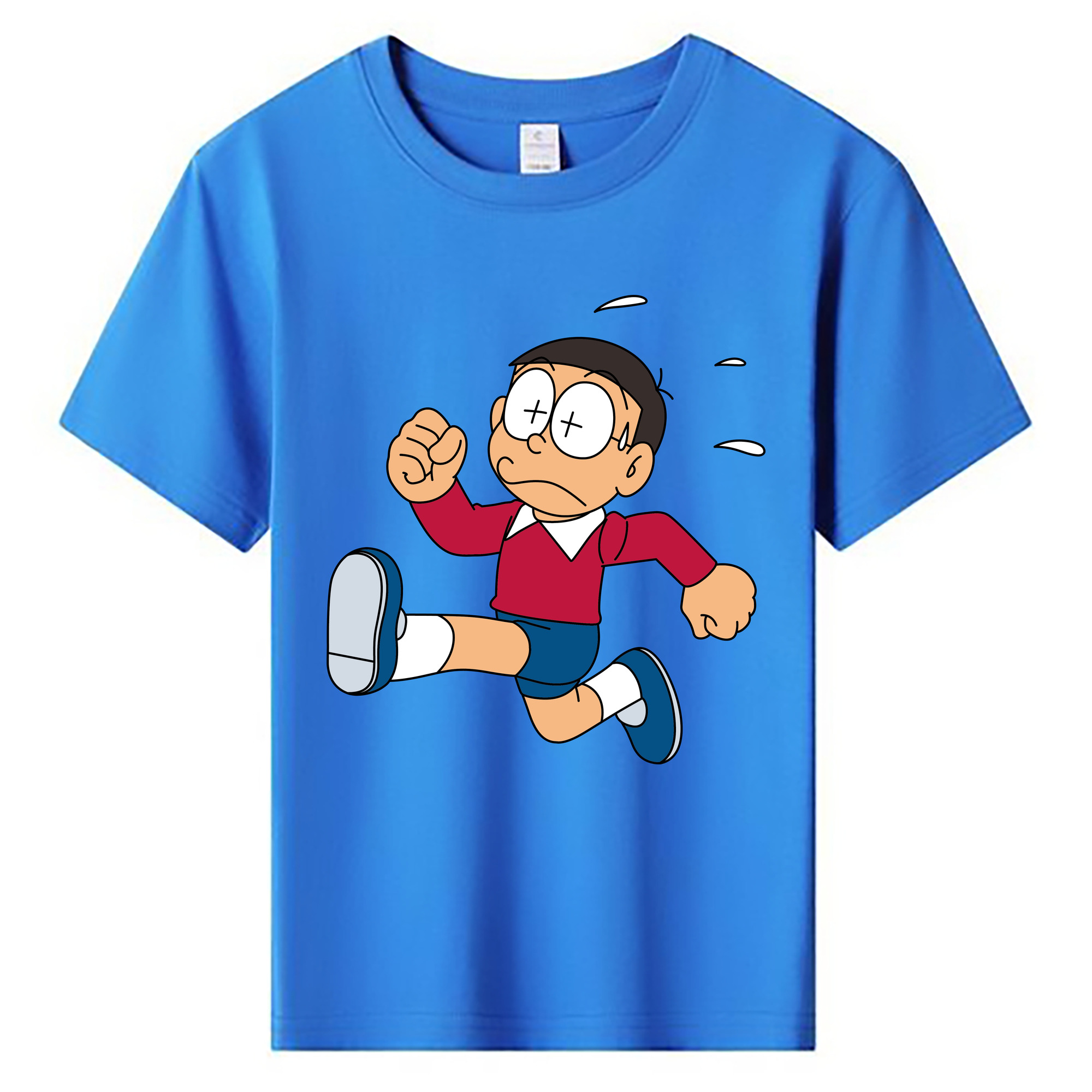 （画像用） ドラえもん 野比 のび太 Doraemon Nobita Nobi 綿100％キッズTシャツ（フロントプリント）